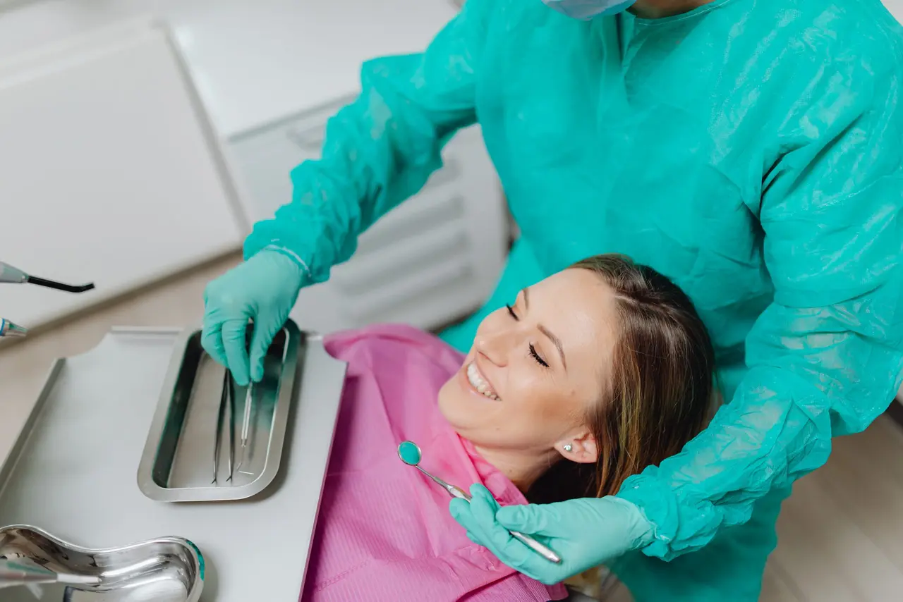 Dentist talking with a patient at Valley Dental Turlock