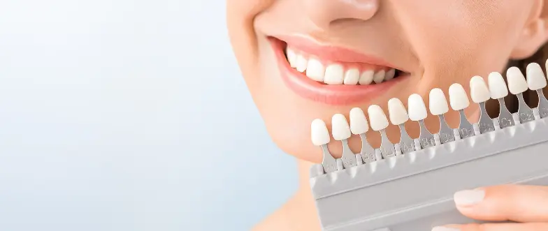 Bright white smile after professional teeth whitening treatment