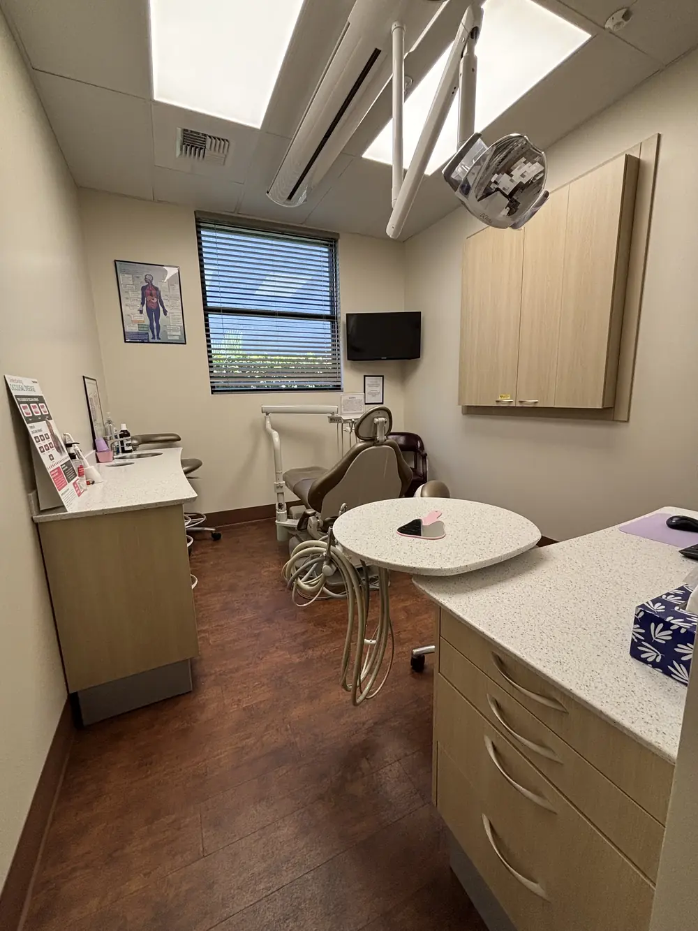 An exam room equipped with modern dental technology at Valley Dental Turlock