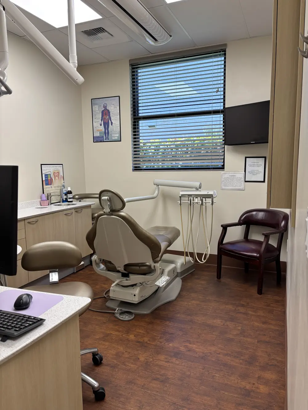 A modern, private treatment room at Valley Dental Turlock